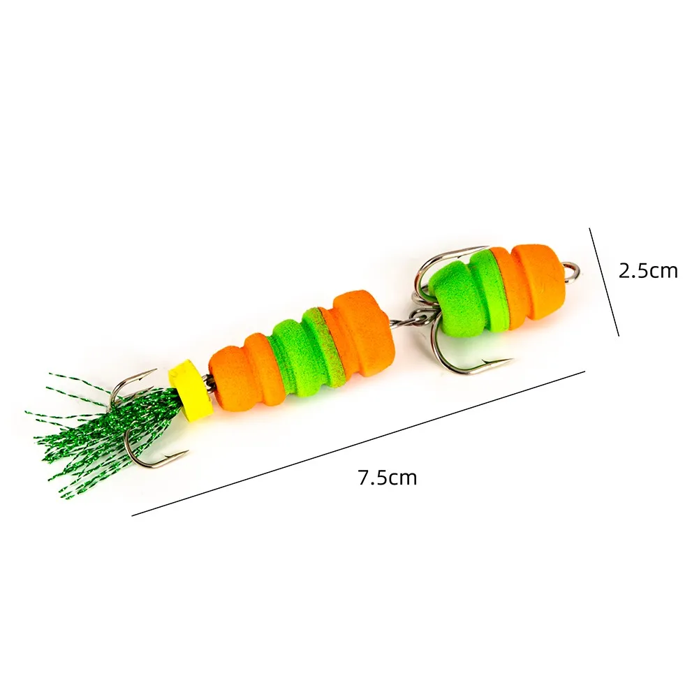 

2pcs 7.5cm Mandula Floating Jig Bait Fishing Lure Bait Fishhook Zanderkiller Zander Walleye Pike Lures Hook Pesca Iscas Tools