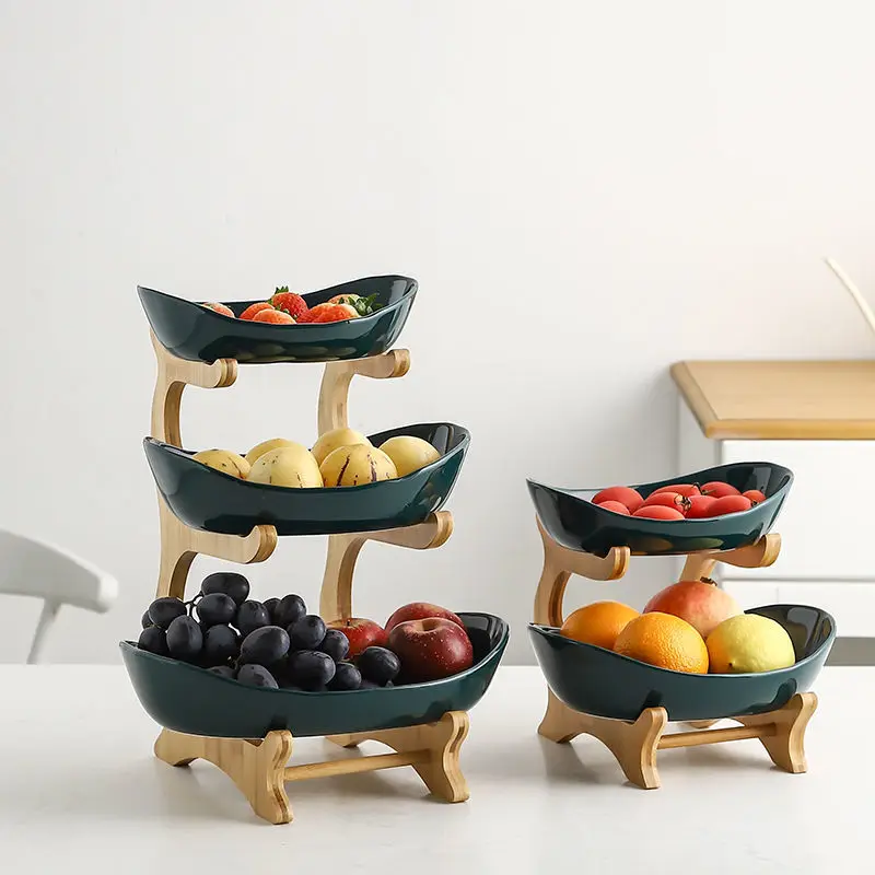 

Living Room Home Three-layer Fruit Plate Plastic Snack Plate Creative Modern Dried Fruit Fruit Basket Plastic Dish Candy Dish