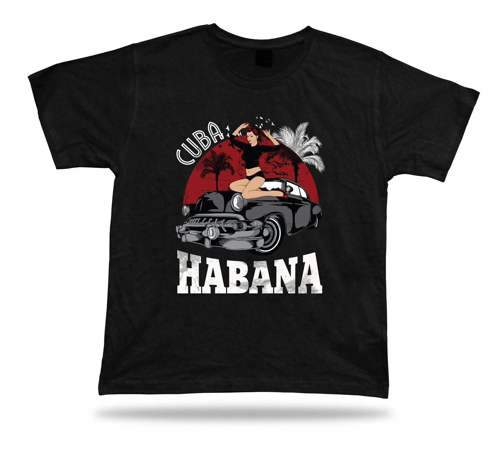 

Cuba Havana sexy car rider modern design t-shirt Cool Awesome special