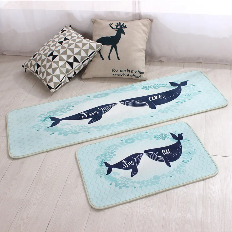 

Cartoon Kitchen Mat Carpet Animals Plants Printed Waterproof Long Kitchen Rug Bedside Floor Mat Doormat Yoga Mat tatami tapetes