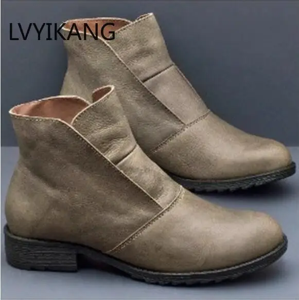 

Женские ботильоны на низком массивном каблуке, 2020