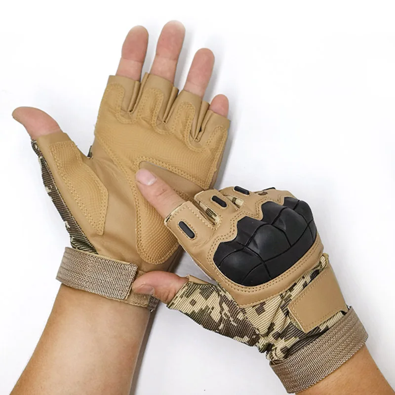 Уличные тактические перчатки без пальцев Военная армейская съемка походная