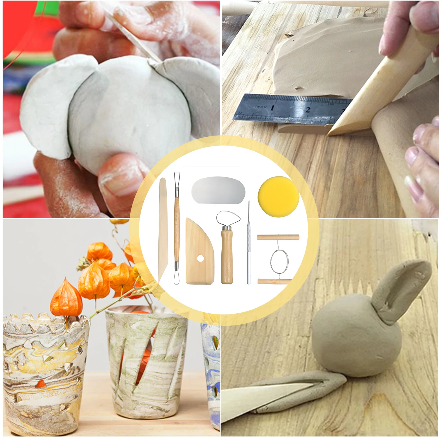 8 шт./компл. высокое качество инструменты для гончарного дела комплект Керамика