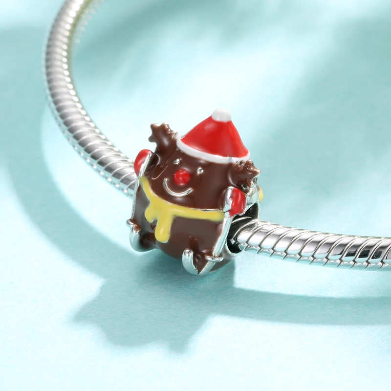 Рождественские подарки подвеска из стерлингового серебра 925 пробы красочная