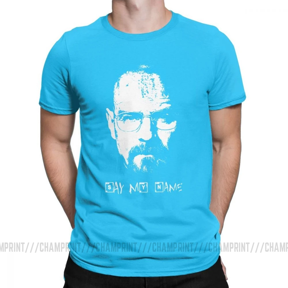 Королевский синий Say My Name Breaking Bad Walter белая футболка для мужчин хлопковая крутая футболка футболки с круглым вырезом одежда с коротким рукавом 4XL 5XL - Цвет: Королевский синий