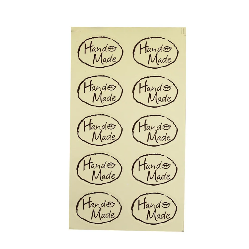 

Label Paper Sticke Handmade Gift Decorative Sticker School Stationery Sticker Leaf Hand Made Seal Sticker Kawaii