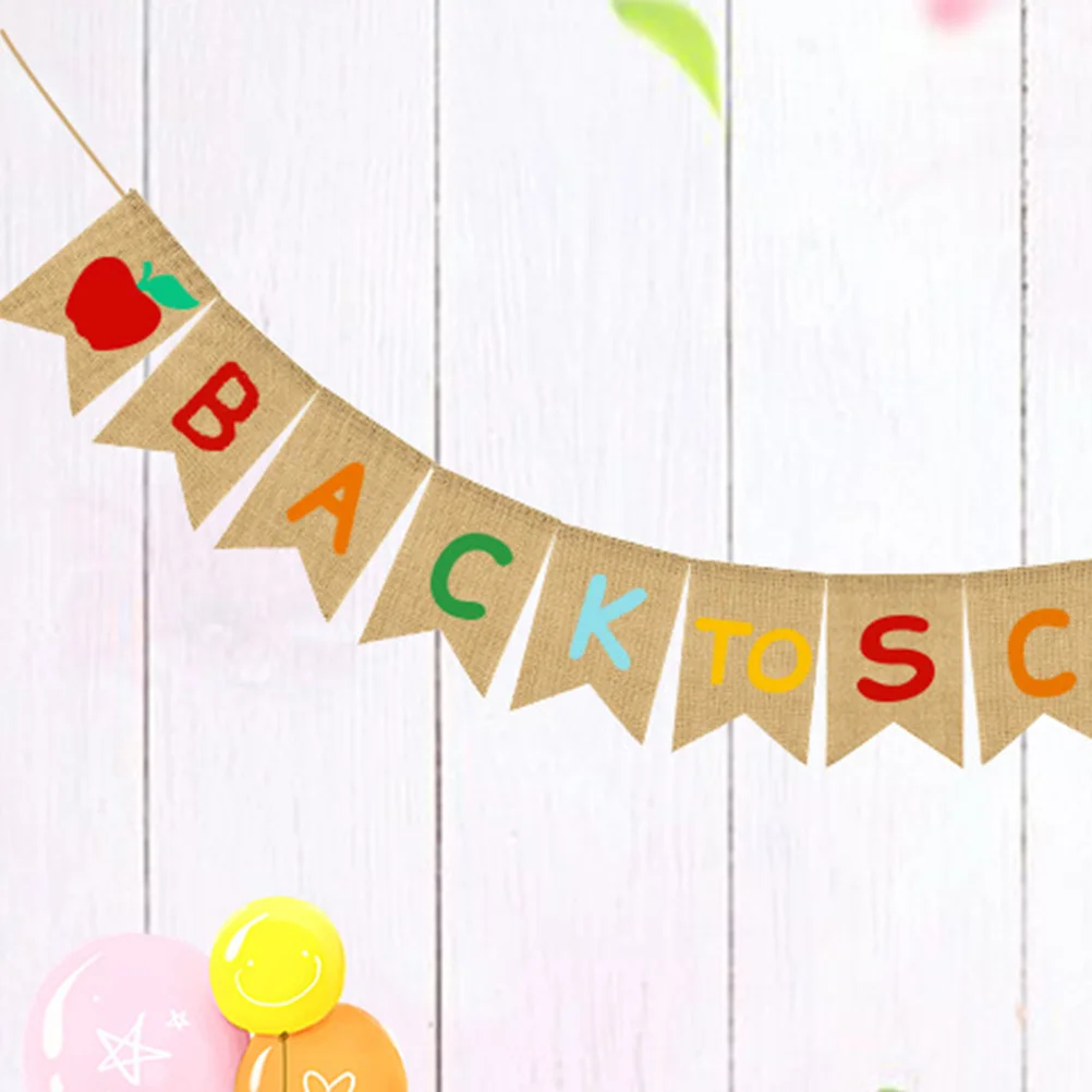 1PC Graduation Apple Patterns Bunting Ceremony Party Decor BACK TO SCHOOL Alphabet Printing Banners Creative | Дом и сад