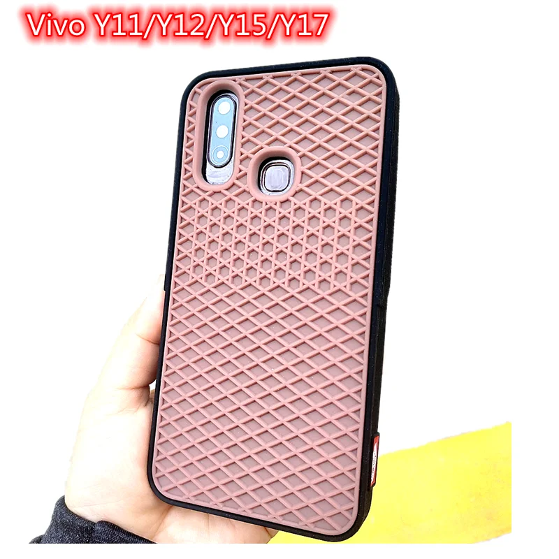

Hot Street Waffle Brand Soft Silicon Case for Vivo Y11 2019 Y12 Y13 Y15 Y17 Y3 Y93 Y91C Y20 Y20i Grid Pattern Plaid Phone Cover