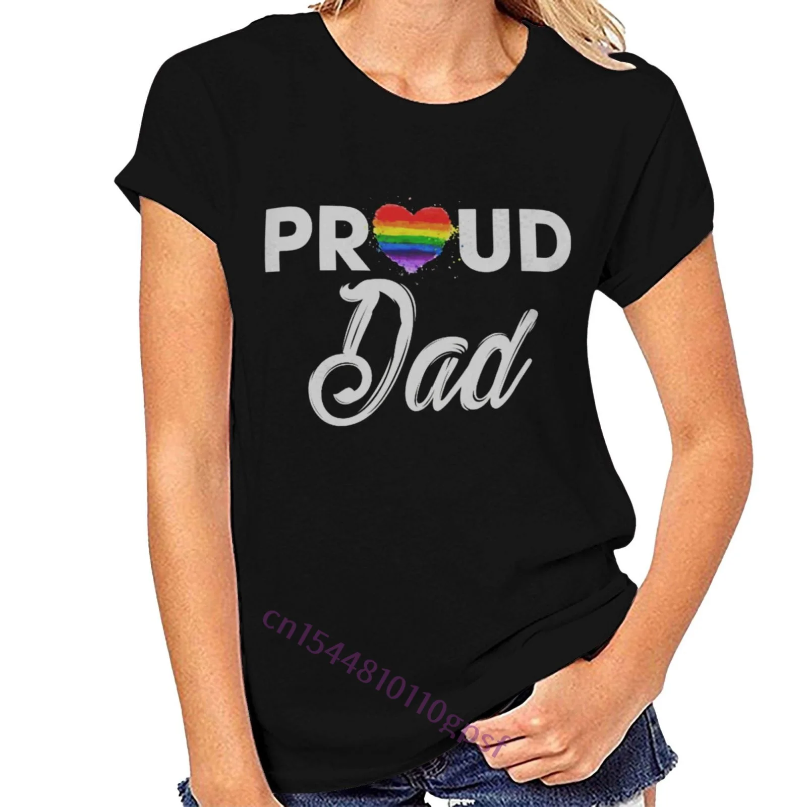 Футболка ЛГБТ с надписью Proud Dad Sister мужская хлопковая Повседневная футболка