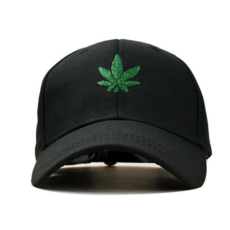 

New Men Maple Hemp Leaf Embroidery Baseball cap Avoid Outdoor Sun Hot Women Best Adjustable Travel snapback hat