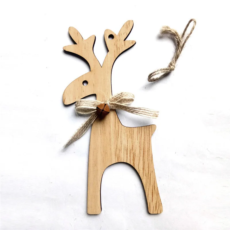 2020 рождественские деревянные поделки Рождественский бант украшение лося