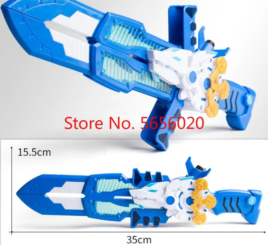 

Трехрежимный мини-меч-трансформер, игрушки со звуком и светом, экшн-фигурки MiniForce X, деформационное оружие, пистолет, игрушка, синий