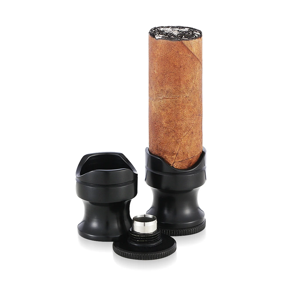 

Карманная пепельница для сигар Galiner, портативный стальной перфоратор для сигар, черные пепельницы, подставка для дисплея, уличный подставка...