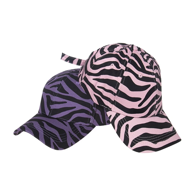 

Zebra Striped Cow Animal Print Baseball Cap Harajuku Adjustable Trucker Dad Hat