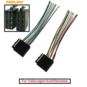 FEELDO 1Pair Car Audio Stereo Wiring Harness For Volkswagen/Audi/Mer cedes  Pluging Into OEM Factory Radio CD (Type2) #FD-1737