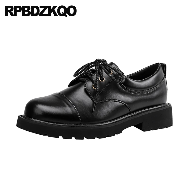 

Black Winter Shallow Chinese Fashion Round Toe 2021 Lace Up Designer Shoes China Casual Ladies Cheap Flats Oxfords Women Fur