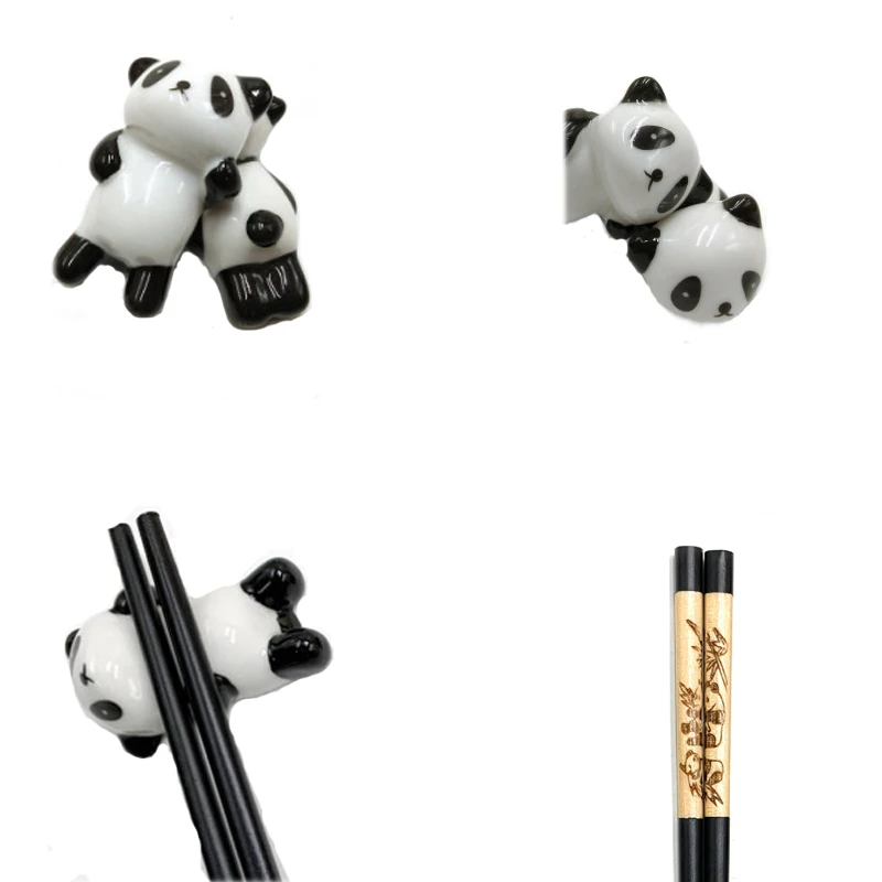 Деревянные китайские палочки для еды YIMING 2 пары Подарочная коробка с рисунком