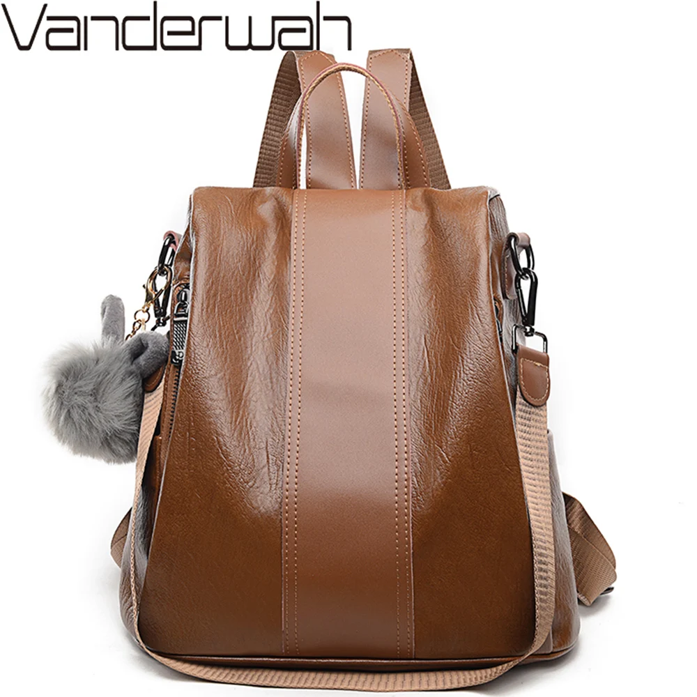 Популярный женский рюкзак с защитой от кражи Модные Винтажные Школьные Сумки из