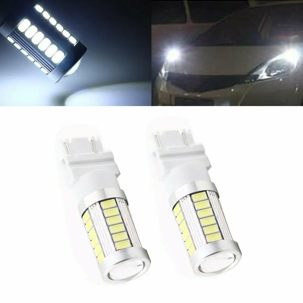 

10Pcs 3157 33SMD LED Bulbs 12V 6000K 700LM Turn Signal Light Back Up Reverse Lights Daytime Running Lamp