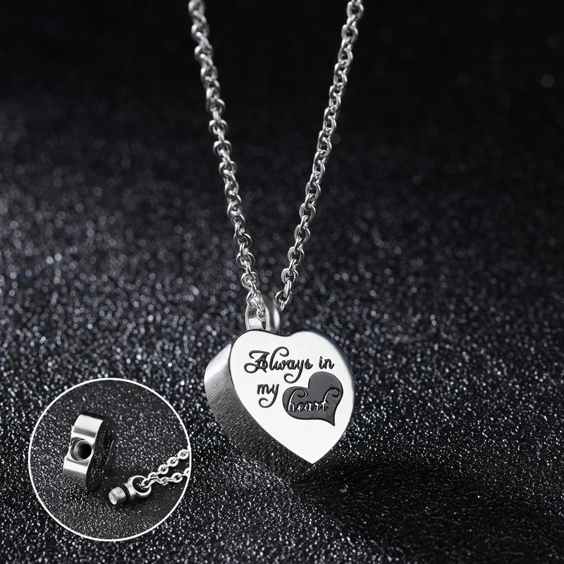 

2021 Trend Female Chain Length 52.5cm Fashion Stainless Steel Necklace For Women Steel Color Heart Cute Gift Pendant Jewelry
