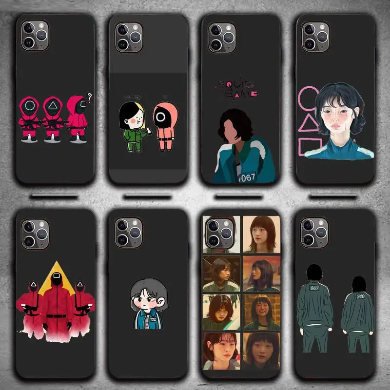 

Squid Game 456 horror tv series Phone Case for iPhone 13 11 12 Pro X XS XR Samsung A S 10 20 30 51 Plus pro Max mobile bags