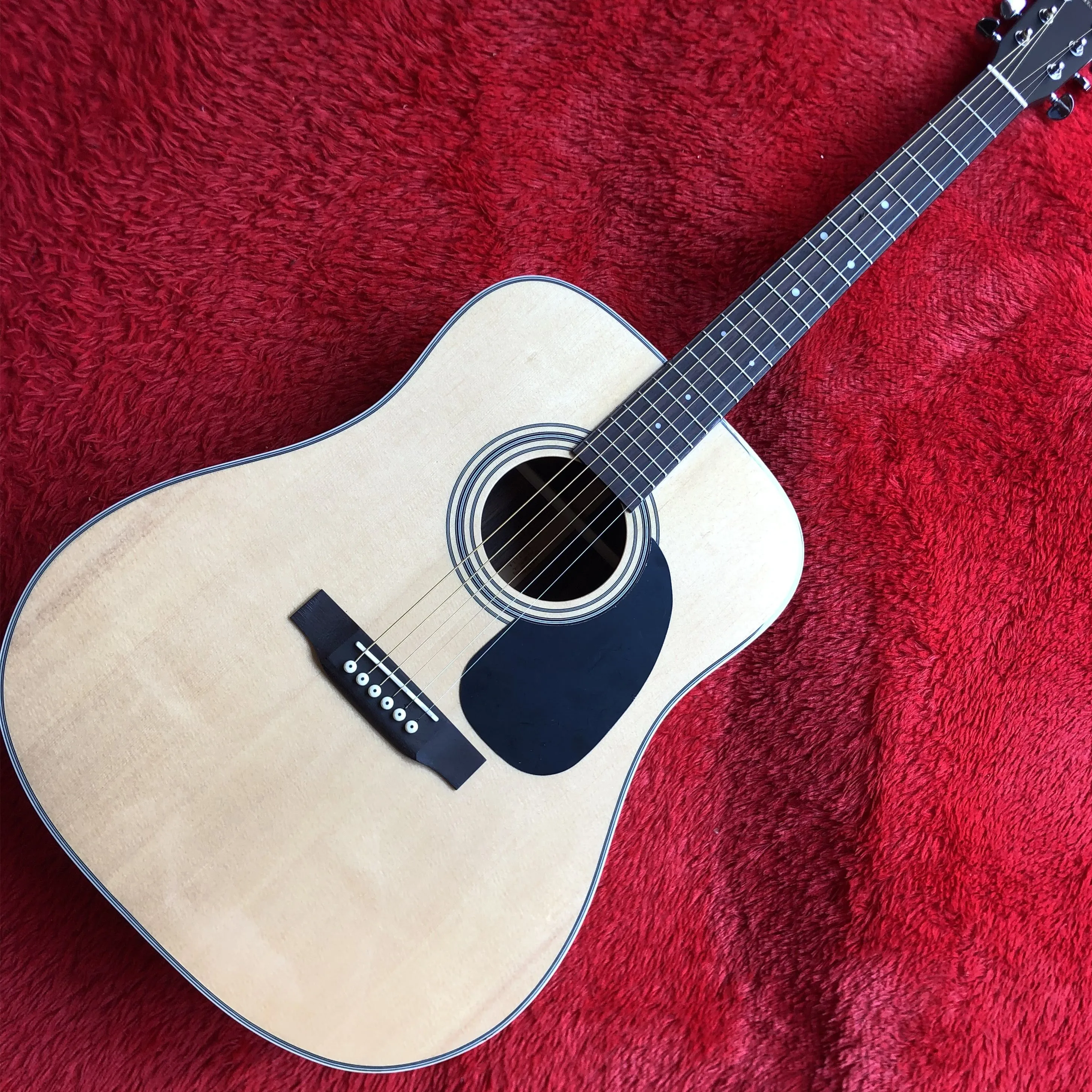 

Акустическая гитара из твердой ели в стиле D, Заводская изготовленная под заказ гитара из розового дерева