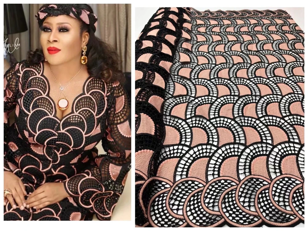 

Африканский шнур, кружевная ткань, высокое качество, французский гипюр, шнур, кружево, новинка, нигерийский шнур, для свадьбы, 5 ярдов, Водора...