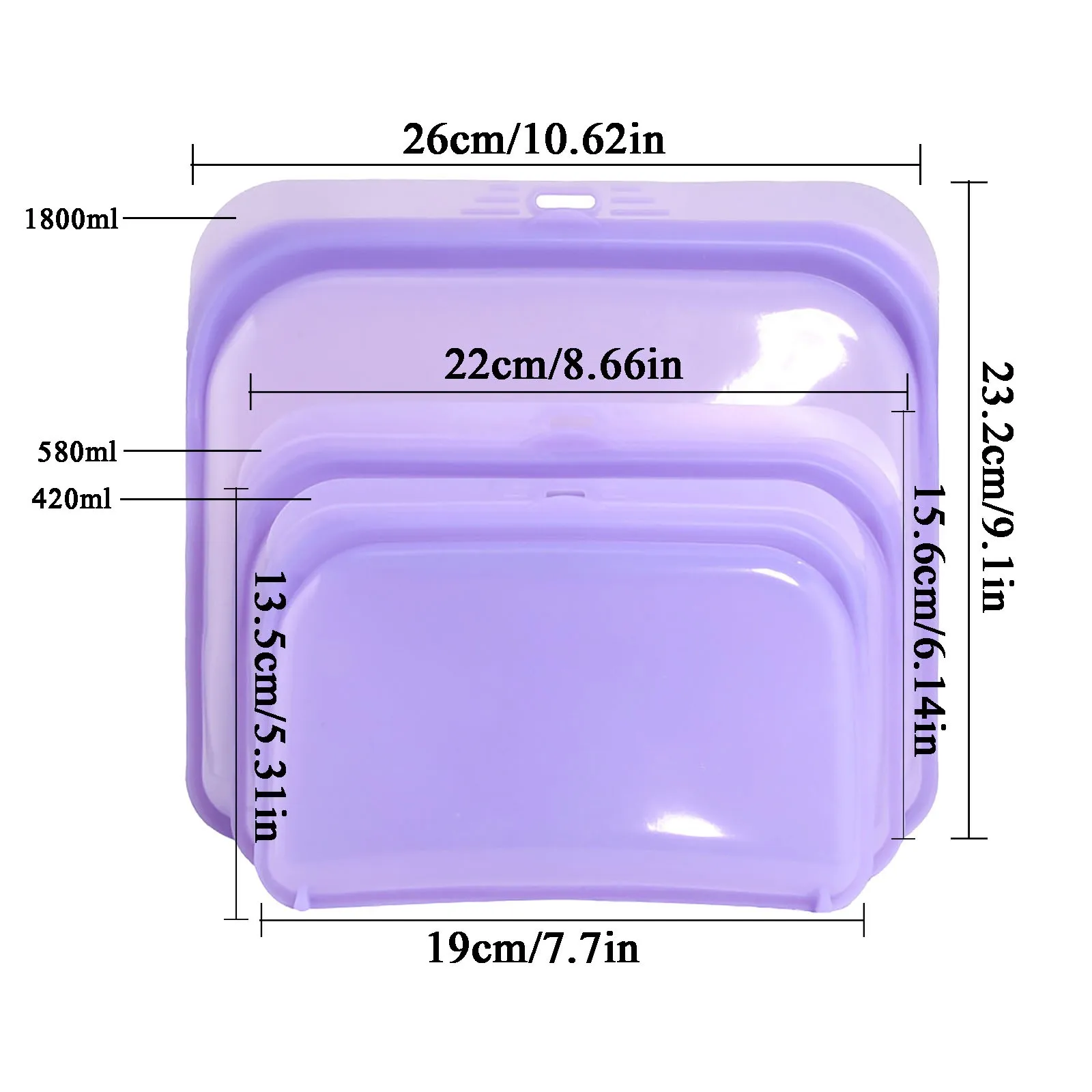 

420ml Silicone Food Bag FDA Reusable Silicone Food Bag Clasp Bag Leakproof For Freezer Preservation Multiple Purposes