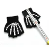 Wecute Knitting Gloves for Children Printing Fluorescent Skeleton Skull 5-11years Half Finger and Full Finger Gloves Cool Autumn 4