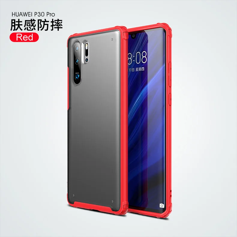 Красный Чехол для huawei mate 30 Pro 5G, чехол для huawei P30 Pro, акриловая прозрачная задняя крышка для huawei P30 Lite, чехол P 30 P30Pro - Цвет: Красный
