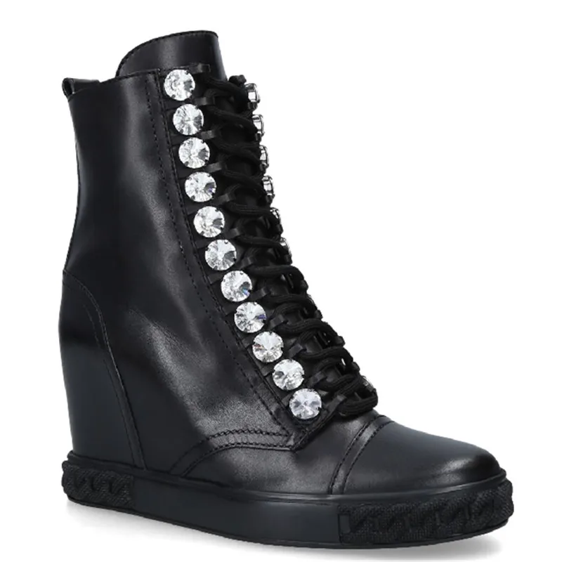 Женские кроссовки стразы на танкетке обувь высокой платформе женские