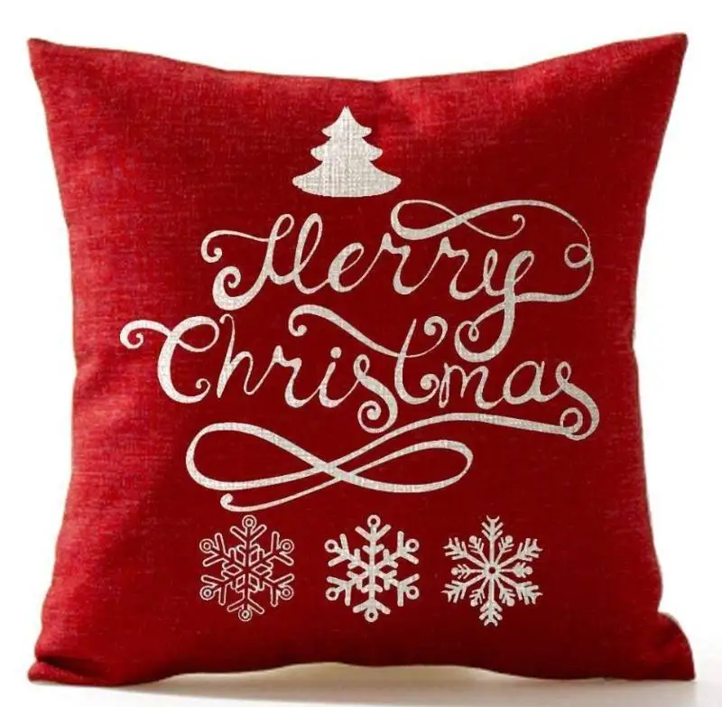 

Home Decor Christmas tree snow Pillow Case Cushion Cover Throw pillow Decorative Sofa Living Room cotton linen pillowcase 45x45