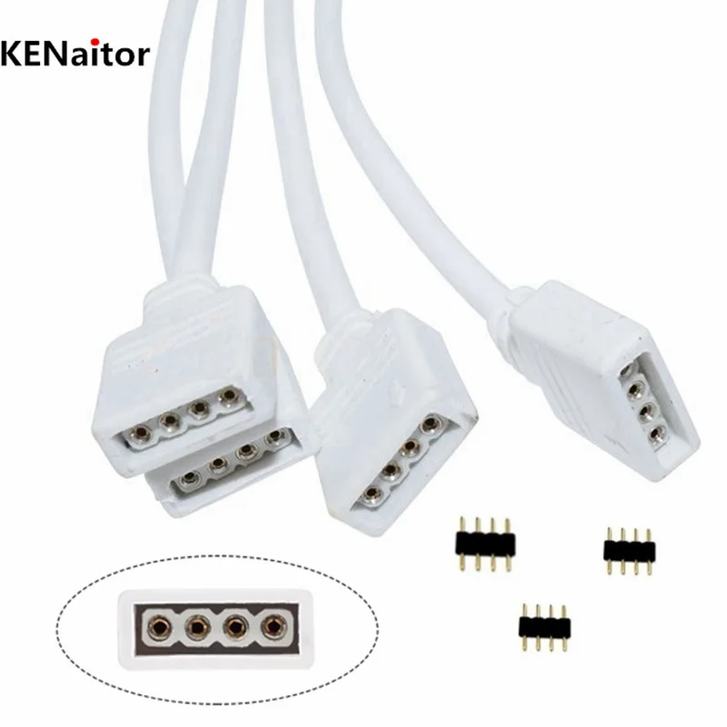 4Pin 5Pin RGB разделитель RGBW разъем отклонения в размерах на 1 2 3 4 женскому удлинитель