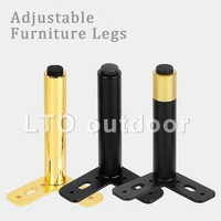 adjustable metal furniture legs replacement for sofa office couch cabinet tv stand leg black iron with screws