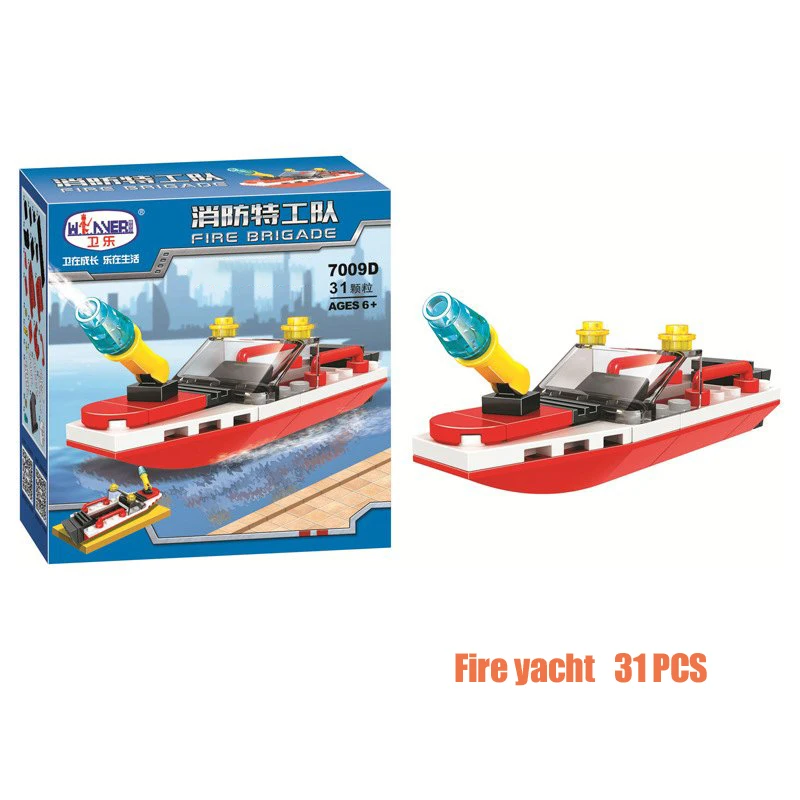 222 шт. Детский конструктор пожарная машина |