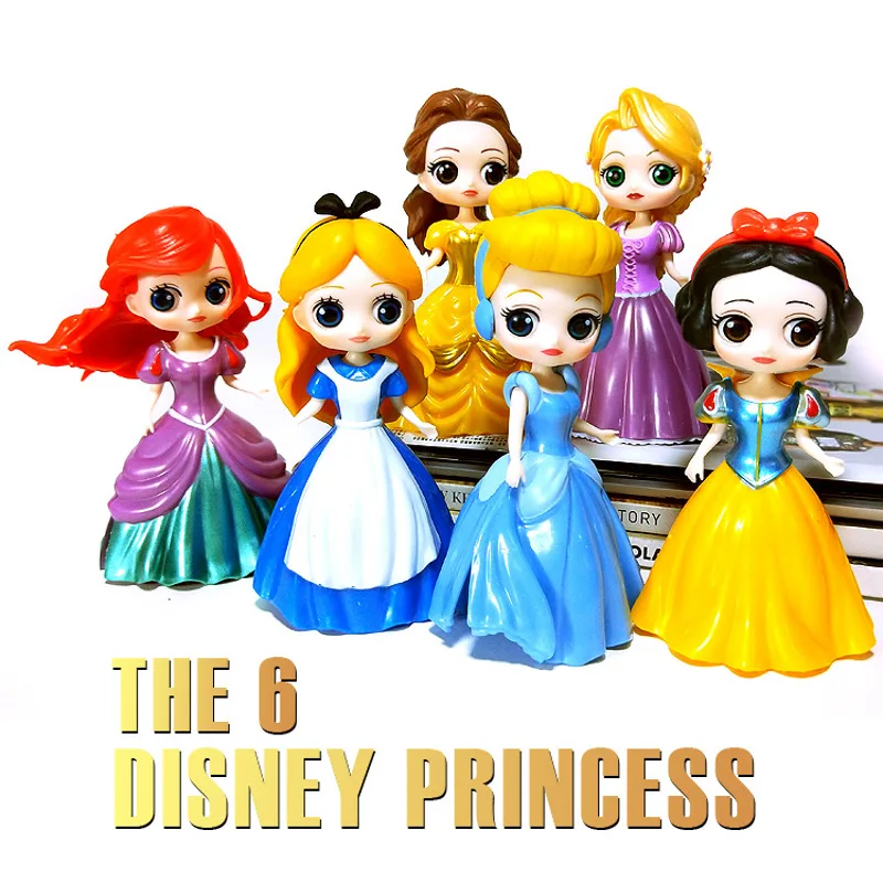 6 шт. disney Замороженные Куклы Эльза Белоснежка Принцесса Русалка изменить серии Одежда Детские игрушки для девочек Подарки для детей
