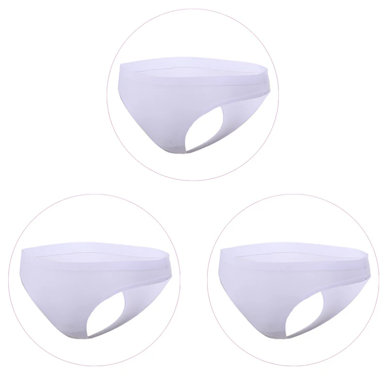 3Pcs-White 3 шт./упак. женские стринги Бесшовные шелк женские сексуальные трусики Большой размер дамские стринги трусы женское сексуальное нижнее белье - Цвет: 3Pcs-White