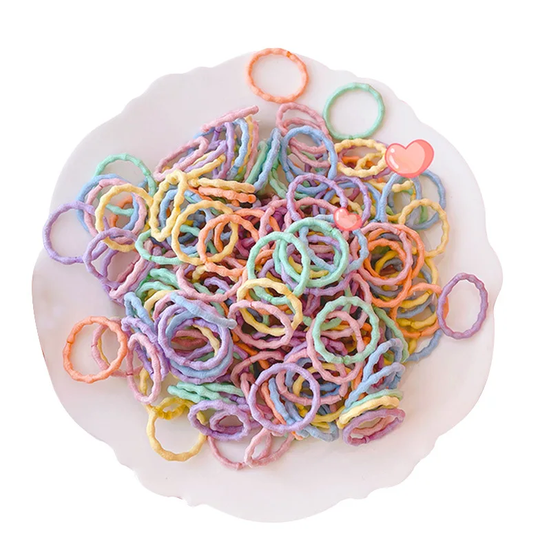 

Ponytail Holde Ties Gum For Hair Hair Band Cute 100pcs/bag Hair Accessories Elastic Hair Bands Rubber Band Colorful Beautiful