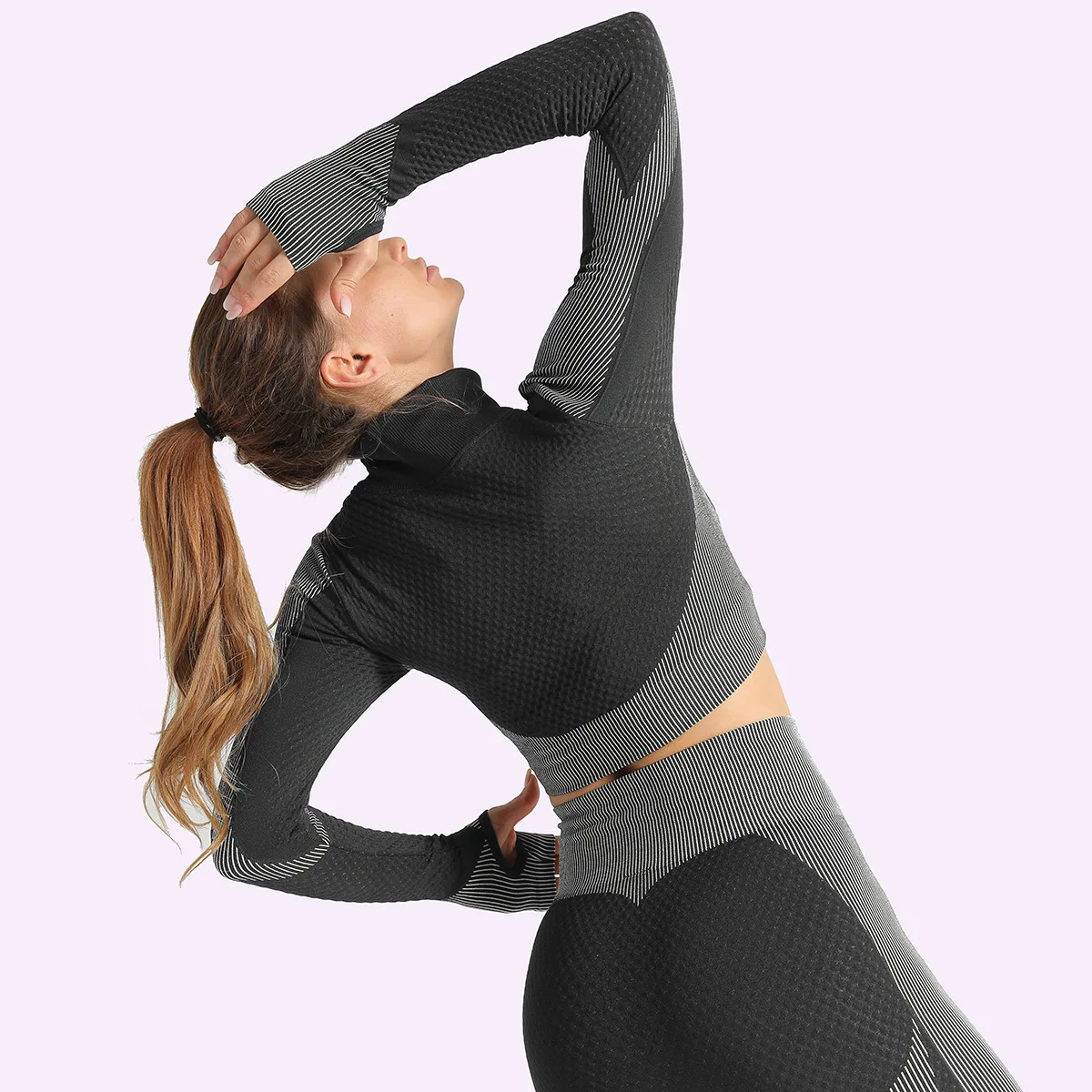 Спортивный облегающий Топ быстросохнущая тренировочная куртка Женский свитшот