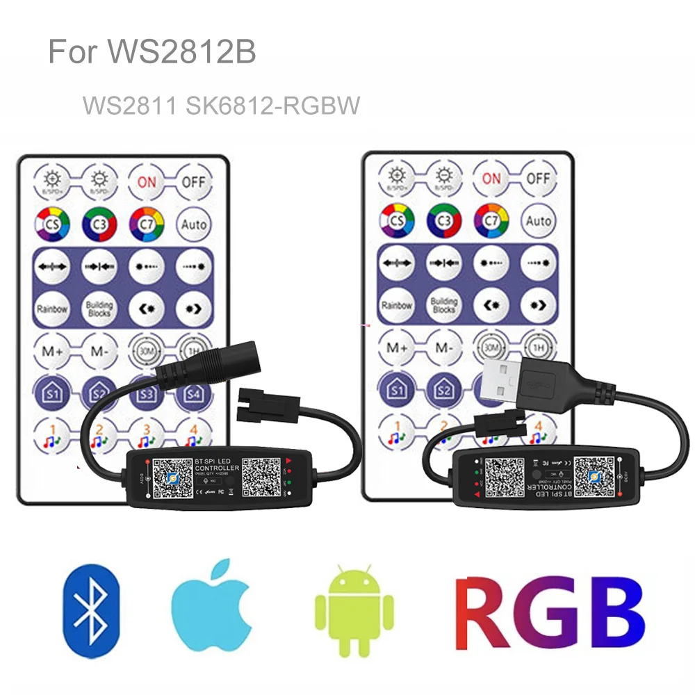 Светодиодный пиксельный контроллер WS2812B WS2811 SK6812 RGBW пульт дистанционного