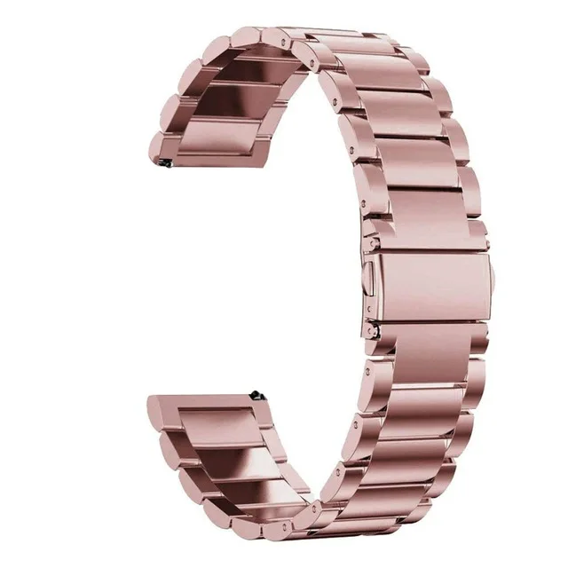 Rose pink Металлический ремешок для Fitbit versa, ремешок для женщин с булавкой, браслет из нержавеющей стали, Сменные аксессуары - Цвет: Rose pink