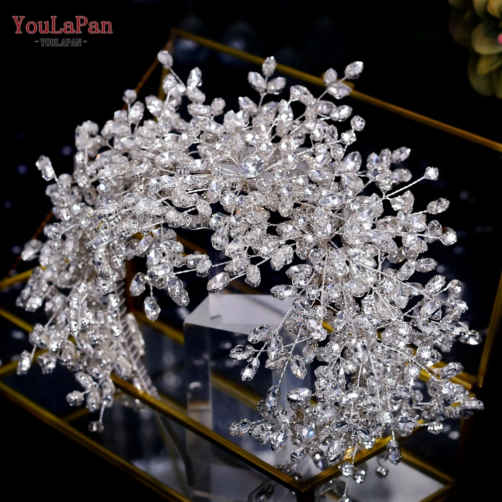YouLaPan HP385 Luxury Headpiece for Bride Wholesale Rhinestone Birthday Party Wedding Tiaras Bridal Hair Accessories Women Tiara | Украшения
