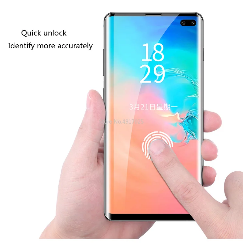Прозрачный изогнутый УФ жидкий Полный Клей закаленное стекло для samsung Galaxy S10 S8 S9