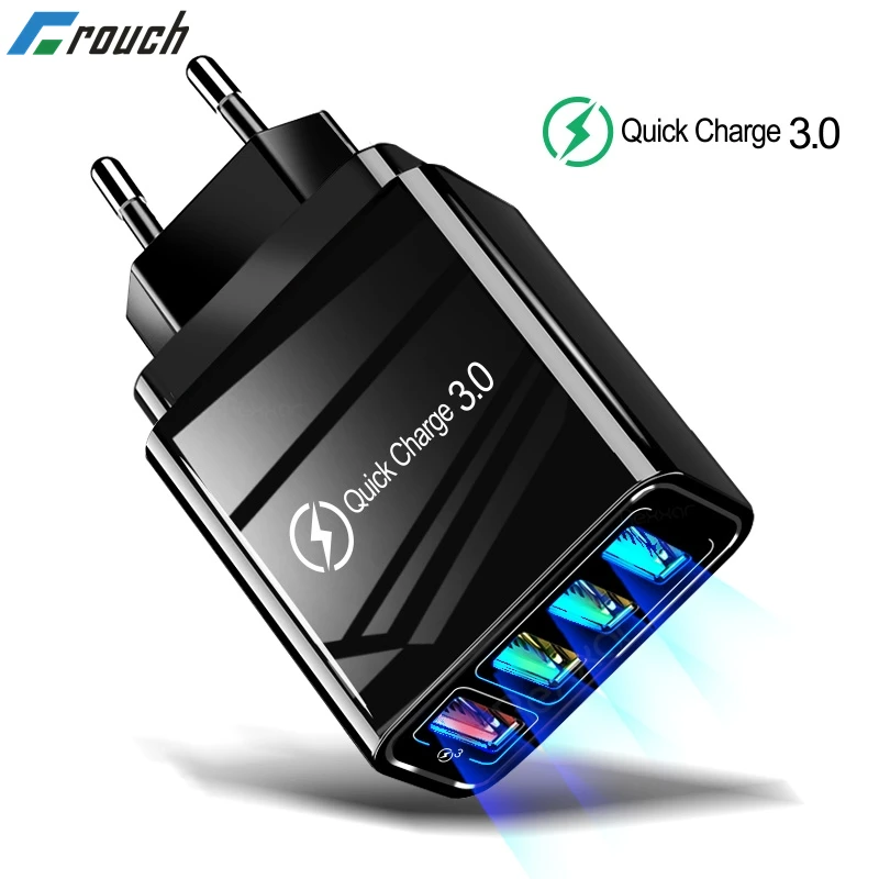 Зарядное устройство Crouch 45 Вт с поддержкой быстрой зарядки QC 3.0 4 USB порта|Зарядные
