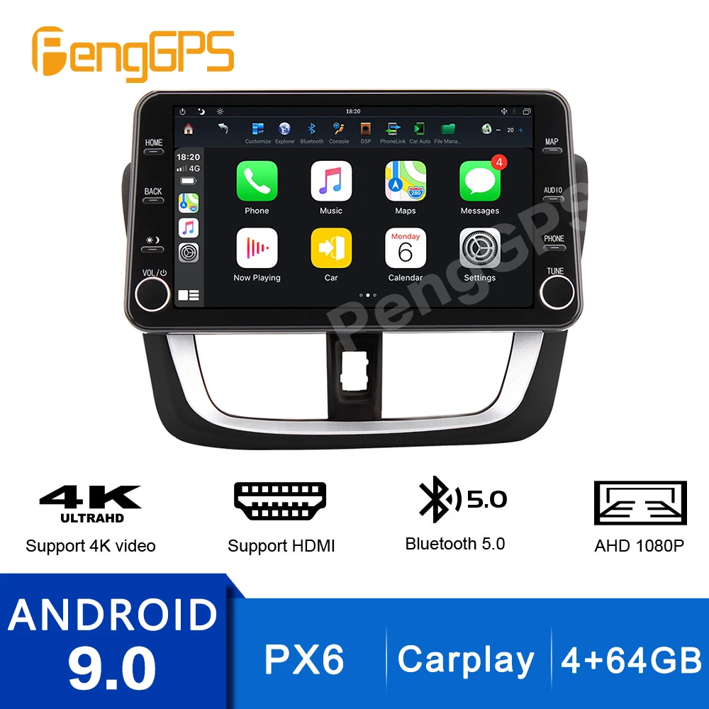 

Stream Media for Toyota Vios 2014-2017 PX6 Android Multimedia GPS Navigation Car Camera Parking Mode Recorde 4G+64G Headunit