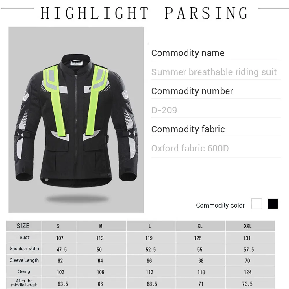 

Motorcycle Jacket Men Summer Breathable Mesh Moto Riding Jacket Reflective Motorbike Racing Clothing Jaqueta Motociclista