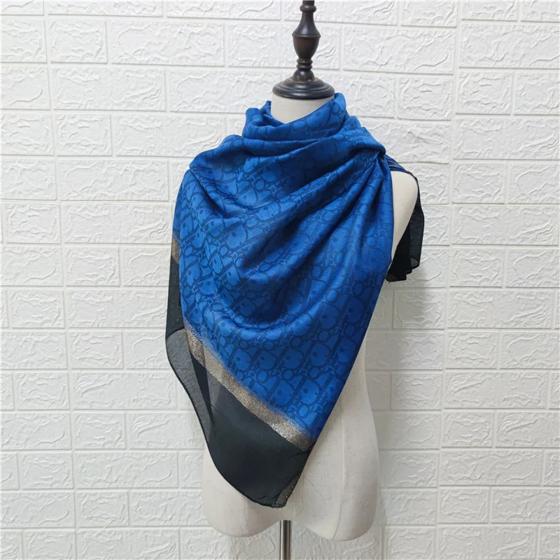 

Ladies Luxury Brand Beach Soft Shawl Bandanna Large Hijab 2020 Female New Spring Summer Women Silk Scarves