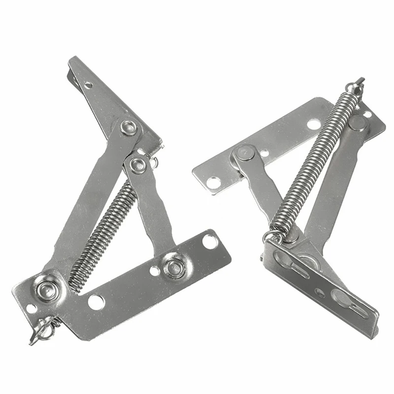 

2pcs 80 Degree Metal Sprung Hinges Cabinet Door Lift Up Stay Flap Top Support Spring Hinge Delicate Connect Folding Hinges 2022