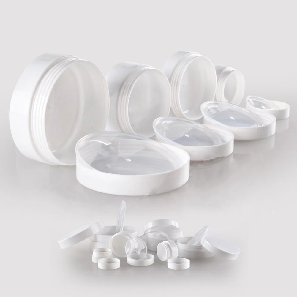 10 шт контейнер для крема белый Пластик банку пустой косметической упаковки