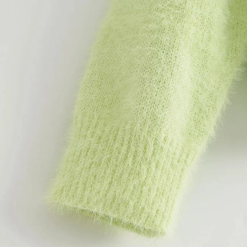 ZRN 2020 Autumn Winter Thick Sweater Women Short Knitted Pullover Long Sleeve Turn-down Collar Top Soft Warm Femme | Женская одежда